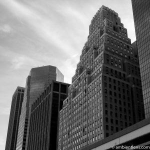 Lower Manhattan Buildings, New York 1 (BW SQ)