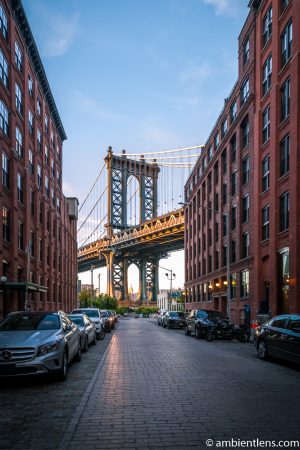 Manhattan Bridge from Washington Street, Brooklyn