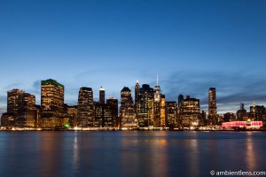 Lower Manhattan and the East River after Sunset 1