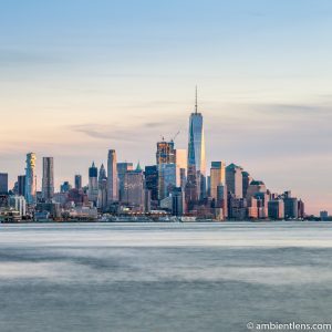 Lower Manhattan and the Hudson River at Sunset 1 (SQ)