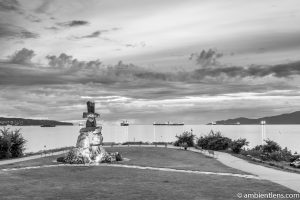 English Bay Inukshuk 6 (BW)