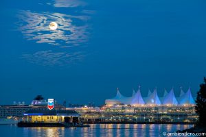 Moon and Downtown Vancouver 3